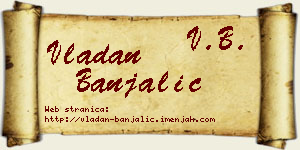 Vladan Banjalić vizit kartica
